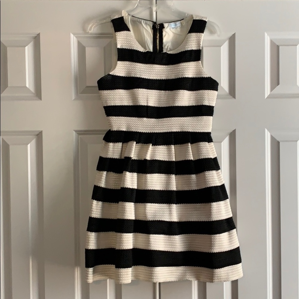 Blacks and white striped dress